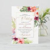 PixDezines H2 Tropisch paradise Brunch Bubble Kaart (Staand voorkant)