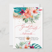 PixDezines H2 Tropisch Paradise Luau Afstuderen in Kaart (Voorkant)