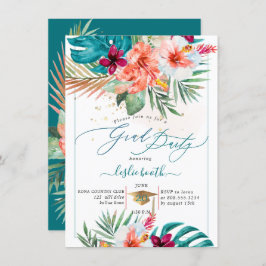 PixDezines H2 Tropisch Paradise Luau Afstuderen in Kaart