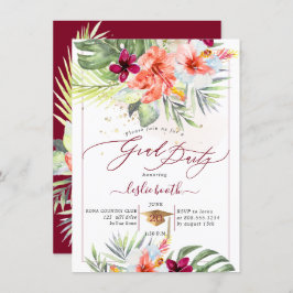 PixDezines H2 Tropisch Paradise Luau Afstuderen in Kaart