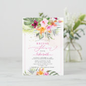 PixDezines H2 Tropisch paradise Vrijgezellenfeest Kaart (Staand voorkant)