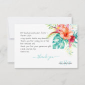 PixDezines H2 Tropische Bloemen+Loof Bedankkaart (Achterkant)