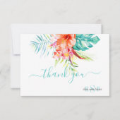 PixDezines H2 Tropische bloemen + olie Bedankkaart (Voorkant)