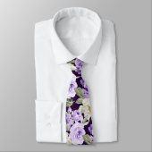 PixDezines H2 Violet Paarse Rozen Stropdas (Gebonden)