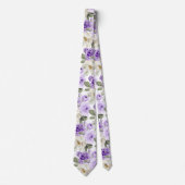 PixDezines H2 Violet Paarse Rozen Stropdas (Voorkant)