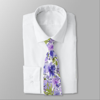 PixDezines H2 Zomer Bloemen Lila Lavendel Stropdas