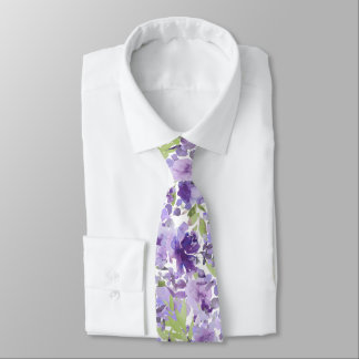 PixDezines H2 Zomer Bloemen Lila Lavendel Stropdas