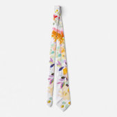 PixDezines H2 Zomerbloemen Helder Kleuren Stropdas (Achterkant)
