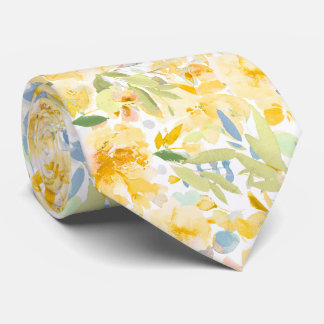 PixDezines H2 Zomerbloemen Helder Kleuren Stropdas