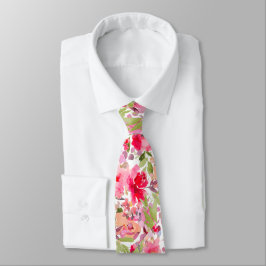 PixDezines H2 Zomerbloemen Helder Kleuren Stropdas