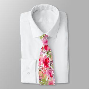 PixDezines H2 Zomerbloemen Helder Kleuren Stropdas