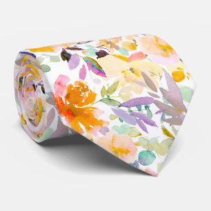 PixDezines H2 Zomerbloemen Helder Kleuren Stropdas