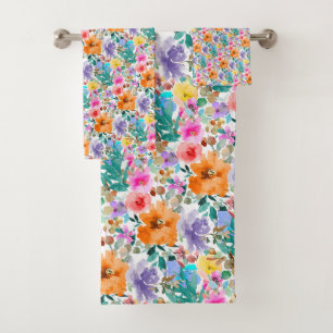 PixDezines H2 Zomerbloemen Volledig Spectrum Bad Handdoek