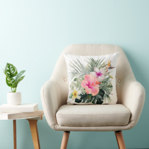 PixDezines H2Tropische Bloemen Hibiscus Kussen