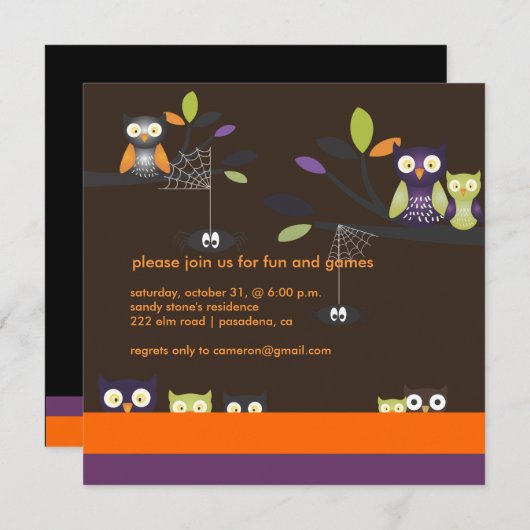 PixDezines Halloween, Trick or treat Kaart (Voorkant / Achterkant)