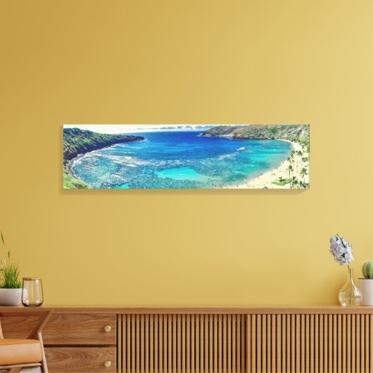 PixDezines hanauma baai Canvas Afdruk (Insitu (Woonkamer))