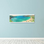 PixDezines hanauma bay 76x18cm Canvas Afdruk (Insitu (Houten vloer))
