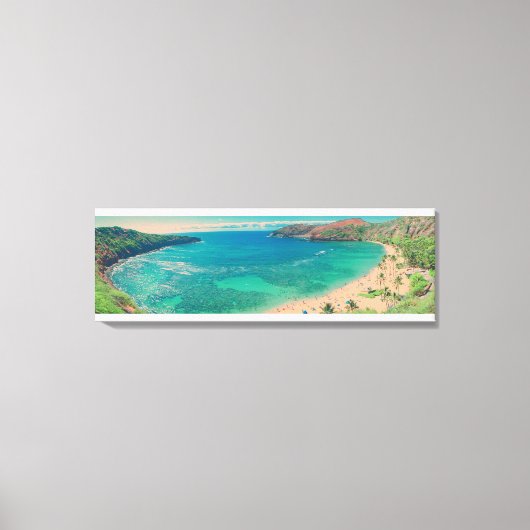 PixDezines hanauma bay 76x18cm Canvas Afdruk (Voorkant)