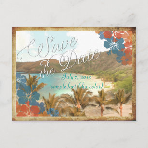 PixDezines  hanauma bay/datum opslaan Aankondigingskaart