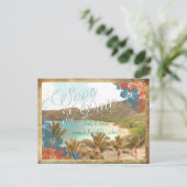 PixDezines hanauma bay/datum opslaan Aankondigingskaart (Staand voorkant)