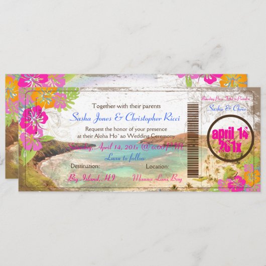 PixDezines hanauma bay/ instapkaart Kaart (Voorkant / Achterkant)