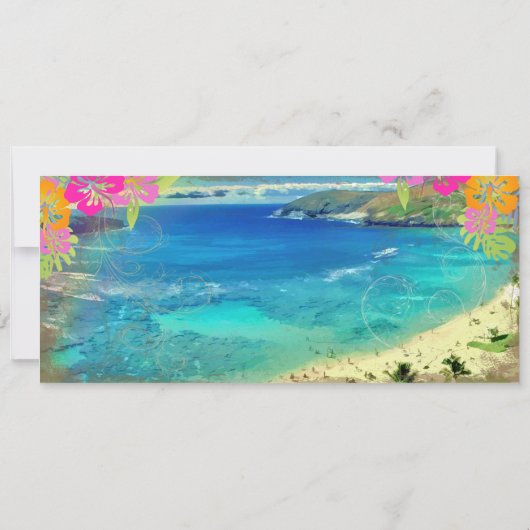 PixDezines hanauma bay/ instapkaart Kaart (Achterkant)