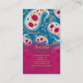 PixDezines handgetekende paisley/diy achtergrond Visitekaartje (Achterkant)