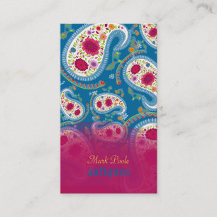PixDezines handgetekende paisley/diy achtergrond Visitekaartje