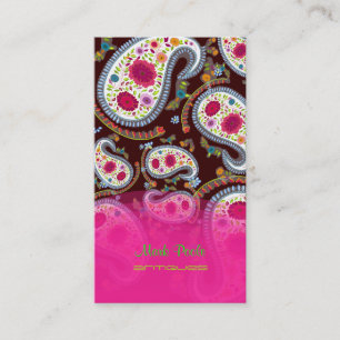 PixDezines handgetekende paisley/diy achtergrond Visitekaartje