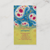 PixDezines handgetekende paisley/diy achtergrond Visitekaartje (Achterkant)