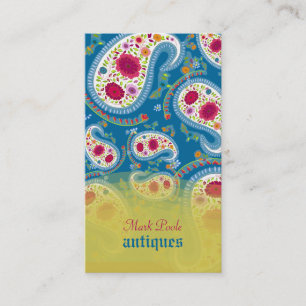 PixDezines handgetekende paisley/diy achtergrond Visitekaartje