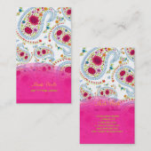 PixDezines handgetekende paisley/diy background Visitekaartje (Voorkant / Achterkant)