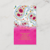PixDezines handgetekende paisley/diy background Visitekaartje (Achterkant)