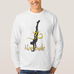 PixDezines Handstand Houding/Namaste/Om T-shirt