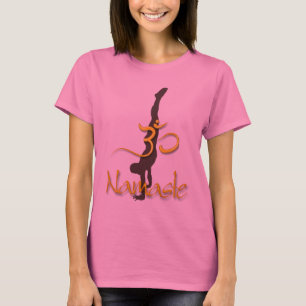 PixDezines Handstand Houding/Namaste/Om T-shirt