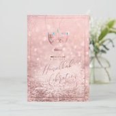 PixDezines Hanukkah Celebration, Roos Gold Snow Kaart (Staand voorkant)