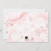 PixDezines Hanukkah/Roze Goud Sneeuwvlokken Feestdagenkaart (Achterkant)