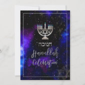 PixDezines Hanukkah-viering, Fun Script-lettertype Kaart (Voorkant)
