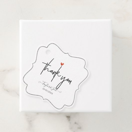 PixDezines hart dank u handtekening script Bedankjes Labels (In situ)