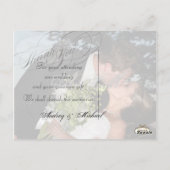 PixDezines Hart Foto Lijst/bruiloft Dank u Briefkaart (Achterkant)