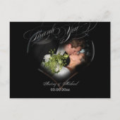 PixDezines Hart Foto Lijst/bruiloft Dank u Briefkaart (Voorkant)