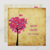 PixDezines  hartenboom, Bourgogne+rood Kaart (Voorkant / Achterkant)