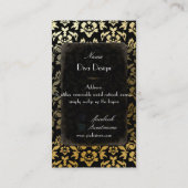 PixDezines Haute Coutour Damask/DIY achtergrond Visitekaartje (Achterkant)