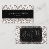 PixDezines Haute Coutour Damask/doe-het-zelf achte Visitekaartje (Voorkant / Achterkant)