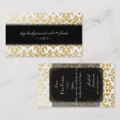 PixDezines Haute Coutour Damask/doe-het-zelf achte Visitekaartje (Voorkant / Achterkant)