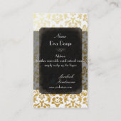 PixDezines Haute Coutour Damask/doe-het-zelf achte Visitekaartje (Achterkant)