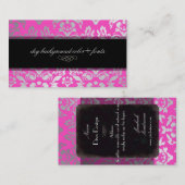 PixDezines Haute Coutour Damask/doe-het-zelf achte Visitekaartje (Voorkant / Achterkant)