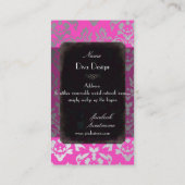PixDezines Haute Coutour Damask/doe-het-zelf achte Visitekaartje (Achterkant)