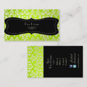 PixDezines Haute Coutour Damask, Faux Pearl Visitekaartje (Voorkant / Achterkant)