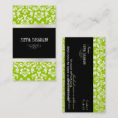 PixDezines Haute Coutour Damask, Faux Pearl Visitekaartje (Voorkant / Achterkant)